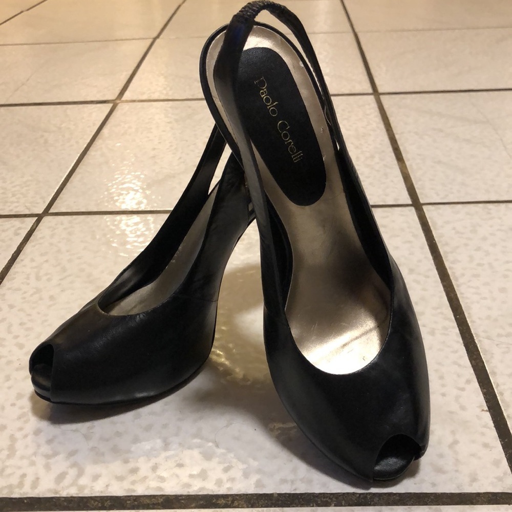PAOLO CORELLI SHOES | BLACK |HIGH HEEL | SIZE 8 IN EUC